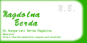 magdolna berda business card